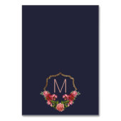 Numéro De Table Marine bleu rose Floral Gold Numéros (Dos)