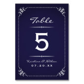Numéro De Table Marine bleu Rustic Chiffres de table (Par défaut)