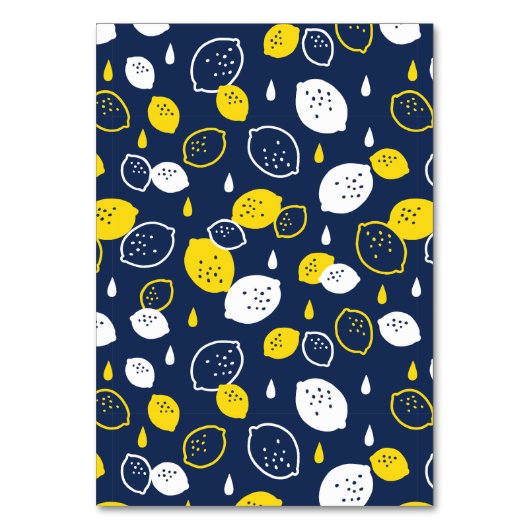 Numéro De Table Marine Blue Lemon Art - Refresh Citrus Design (Par défaut)