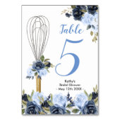 Numéro De Table Marine Floral Bientôt être fouetté Fête des mariée (Dos)