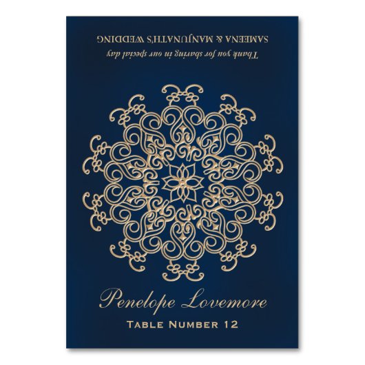 Numéro De Table Marine Gold Indian Style do-it-yourself Tente Plac (Par défaut)