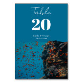 Numéro De Table Marine sous-marine Sea Fish Reefs Ocean Beach Mari (Dos)
