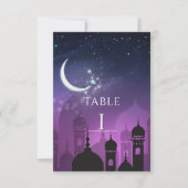 Numéro de table marocain de nuit arabe du Moyen-Or (Devant)