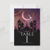 Numéro de table marocain de nuit arabe moyen-orien (Devant)