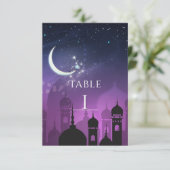 Numéro de table marocain de nuit arabe moyen-orien (Debout devant)