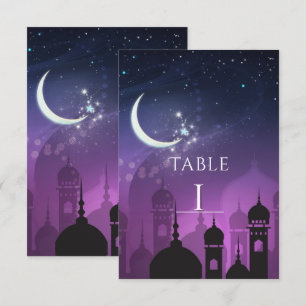 Numéro de table marocain de nuit arabesque Moyen-O