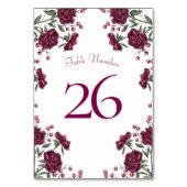 Numéro De Table Maroon Rose Wedding (Par défaut)