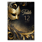 Numéro De Table Masquerade Quinceanera Black Gold ID1031 (Par défaut)
