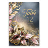 Numéro De Table Masquerade Quinceanera Rose Gold ID1031 (Par défaut)
