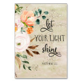 Numéro De Table Matthieu Bible Verse Card (Dos)