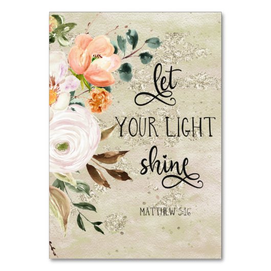 Numéro De Table Matthieu Bible Verse Card (Par défaut)