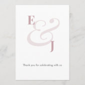 Numéro de table Mauve Minimaliste Ampersand | (Dos)