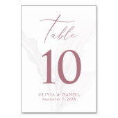 Numéro De Table Mauve romantique Mariage minimal élégant (Par défaut)