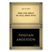 Numéro De Table Meal Choice Classic Black & Gold Border Place Card (Par défaut)