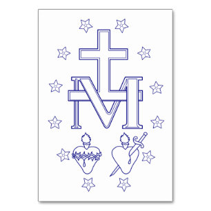 Numéro De Table Médaille de Notre-Dame de Grâces Art Fin Miraculeu