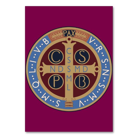 Numéro De Table Médaille de saint Benoît (Par défaut)