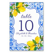 Numéro De Table Mediterranean Tiles Summer Wedding (Par défaut)