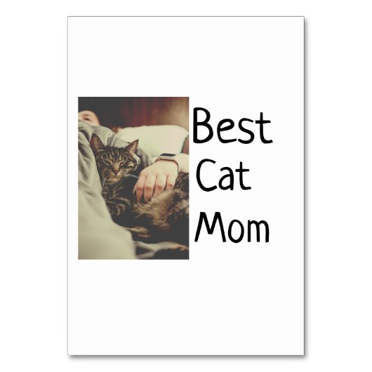 Numéro De Table Meilleure maman chat papa ajouter chat photo nom c (Dos)