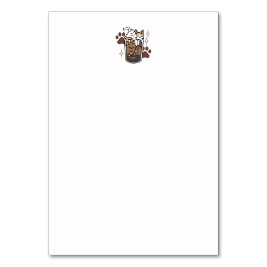 Numéro De Table Mélange Purr-Fect : Conception de café pour le caf (Dos)