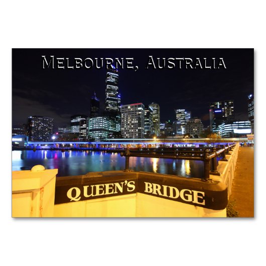 Numéro De Table Melbourne CBD Queens Bridge (Devant)