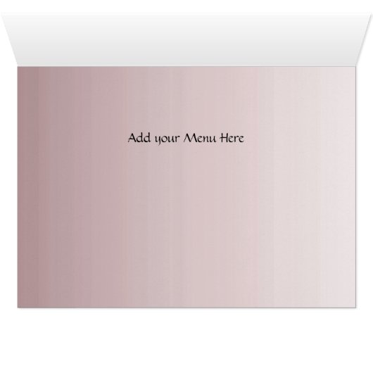 Numéro de table Menu Dinner Party (Intérieur Horizontal (Bas))