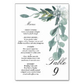 Numéro De Table Menu et panneau de la tente feuille Eucalyptus (Par défaut)