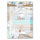 Numéro De Table Menu Mariage front de mer (Par défaut)