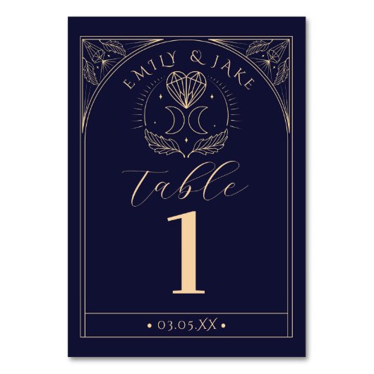 Numéro De Table Menu Table Tarot Mystic Crystal Moons Numéros (Par défaut)