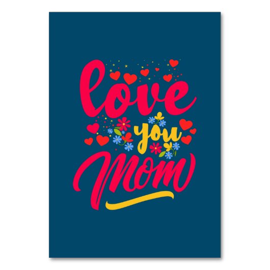 Numéro De Table Mère Art Love You Maman (Par défaut)