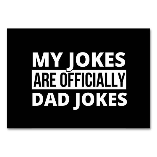 Numéro De Table mes blagues sont des blagues de papa (Devant)