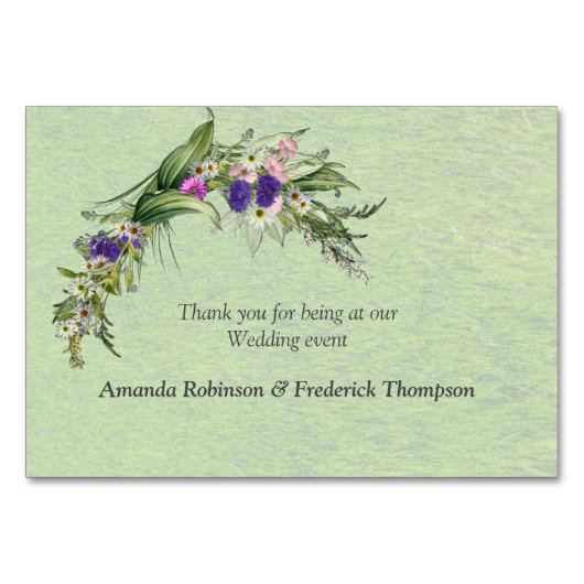 Numéro De Table Mi-été (Dos)