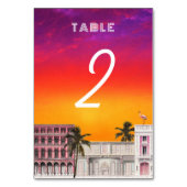 Numéro De Table Miami Beach Rainbow Row Charleston Palm Wedding (Dos)