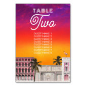 Numéro De Table Miami Beach Rainbow Row Charleston Palm Wedding (Dos)