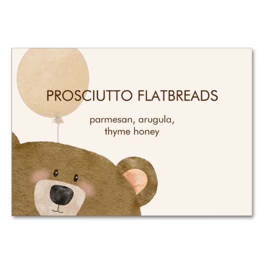 Numéro De Table Mignonne Ours Nous Pouvons Attendre Baby shower Se (Devant)