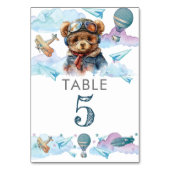 Numéro De Table Mignonne pilote Ours en peluche Anniversaire ou Ba (Par défaut)