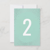 NUMÉRO DE TABLE miniature confettis argentés rusti (Dos)