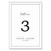 Numéro de table minimal (Dos)