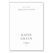 Numéro De Table Minimal Elegant Custom Wedding Place Card (Par défaut)