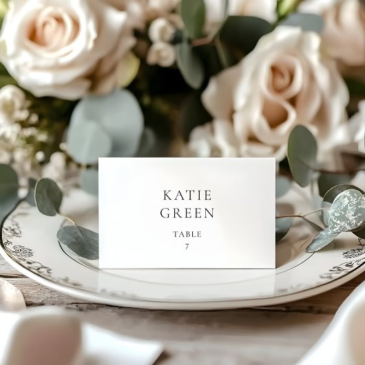 Numéro De Table Minimal Elegant Custom Wedding Place Card