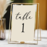 Numéro De Table Minimal Minimalist Elegant Classic Wedding<br><div class="desc">This is a Minimal Minimalist Elegant Classic Wedding Table Number!</div>