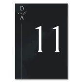 Numéro de table minimal noir et blanc ultra-modern (Dos)
