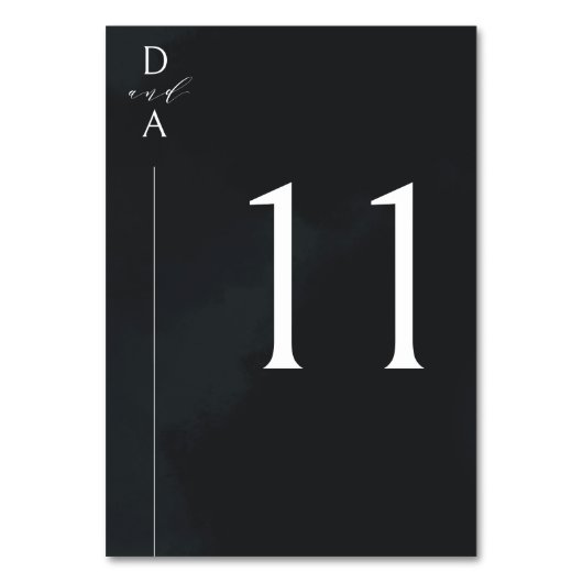 Numéro de table minimal noir et blanc ultra-modern (Par défaut)