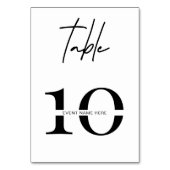 Numéro de table minimal Panneau de siège de l'évén (Dos)