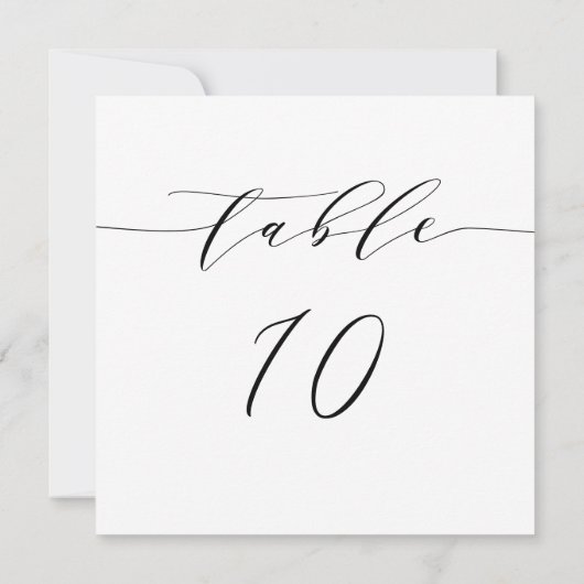 Numéro de table minimal Réception de la carte Sièg (Dos)