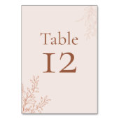 Numéro De Table Minimal Terracotta Botanical Table Number (Dos)
