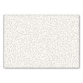 Numéro De Table Minimalisme Élégant à Points Noirs (Dos)