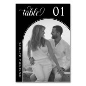 Numéro De Table Minimalist Black and White Photo Arch  (Par défaut)