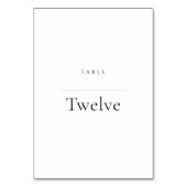Numéro De Table Minimalist Black & White | Modern Luxury  (Par défaut)