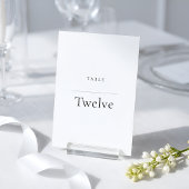 Numéro De Table Minimalist Black & White | Modern Luxury 