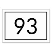 Numéro De Table Minimalist Black White Rectangle Restaurant (Dos)